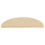 15 db világos bézs félkör alakú lépcsőszőnyeg 56 x 17 x 3 cm