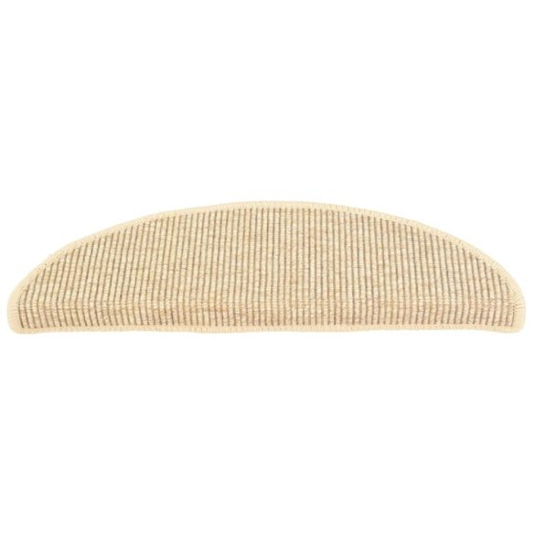 15 db világos bézs félkör alakú lépcsőszőnyeg 56 x 17 x 3 cm