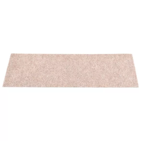 15 db öntapadós lépcsőszőnyeg 60 x 25 cm világosbarna téglalap alakú