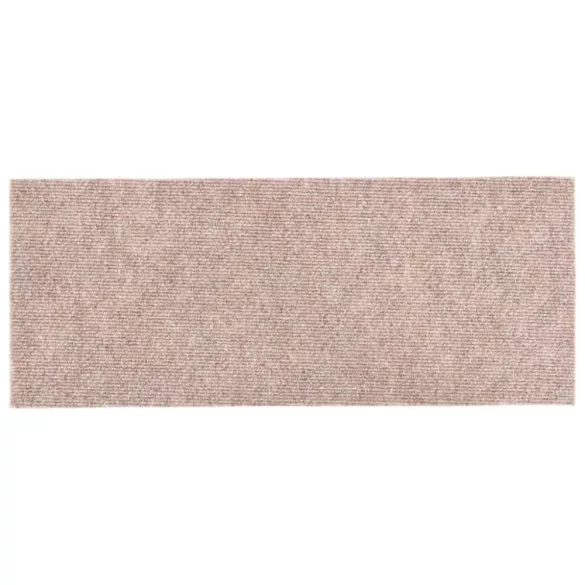 15 db öntapadós lépcsőszőnyeg 60 x 25 cm világosbarna téglalap alakú