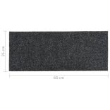 15 db öntapadós lépcsőszőnyeg, 60 x 25 cm, sötétszürke, téglalap alakú