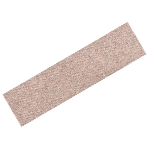 15 db öntapadós lépcsőszőnyeg, 76 x 20 cm, világosbarna, téglalap alakú