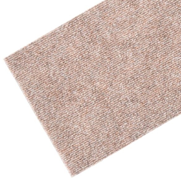 15 db öntapadós lépcsőszőnyeg, 76 x 20 cm, világosbarna, téglalap alakú