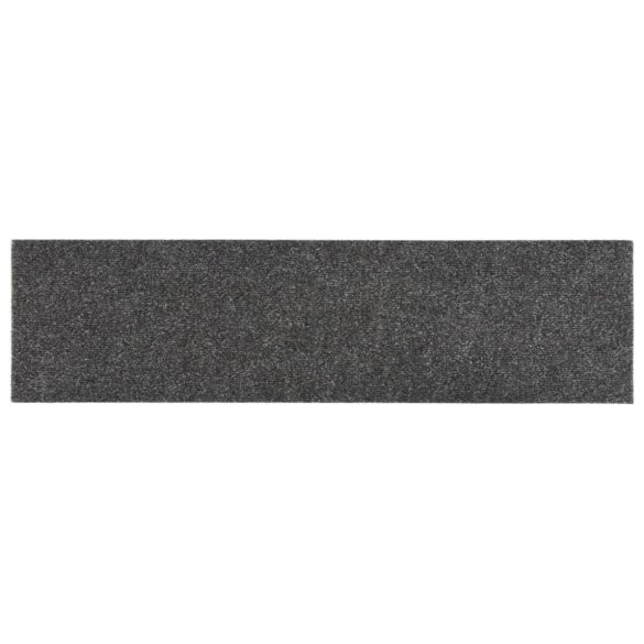 öntapadós lépcsőszőnyegek 15 db 76 x 20 cm antracitszürke téglalap alakú