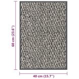 világosbarna tűzött lábtörlő 40 x 60 cm