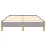 világosszürke szövet ágykeret matrac nélkül 120x190 cm