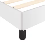 ágykeret matrac nélkül fehér 120x190 cm műbőr