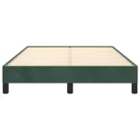 ágykeret matrac nélkül sötétzöld 120x190 cm bársony