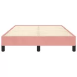 ágykeret matrac nélkül rózsaszín 120x190 cm bársony