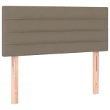 tópszínű szövet rugós ágy matraccal 120 x 190 cm