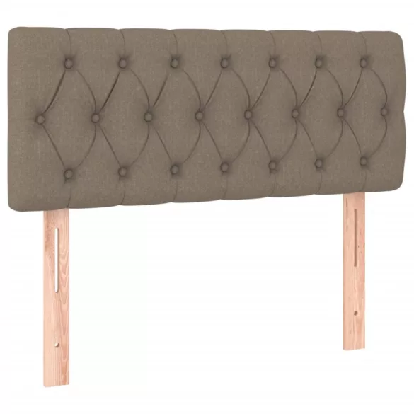 tópszínű szövet rugós ágy matraccal 120 x 190 cm