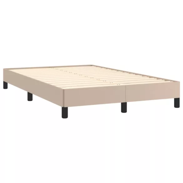 cappuccino színű műbőr rugós ágy matraccal 120 x 190 cm