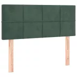 sötétzöld bársony rugós ágy matraccal 120x190 cm