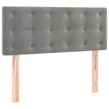 világosszürke bársony rugós ágy matraccal 120 x 190 cm