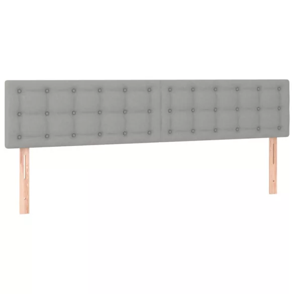 világosszürke szövet rugós ágy matraccal 120 x 190 cm