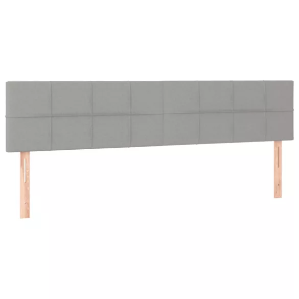 világosszürke szövet rugós ágy matraccal 120 x 190 cm