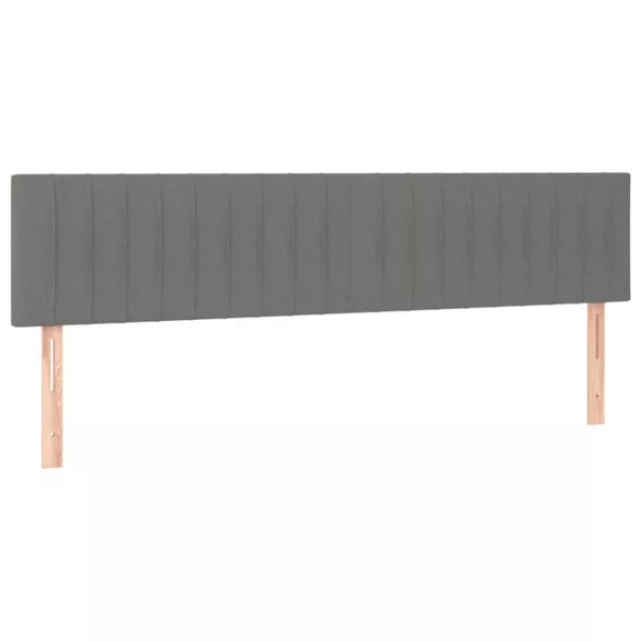 sötétszürke szövet rugós ágy matraccal 120 x 190 cm