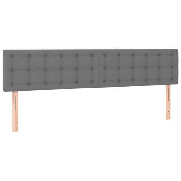 sötétszürke szövet rugós ágy matraccal 120 x 190 cm