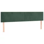 sötétzöld bársony rugós ágy matraccal 120x190 cm