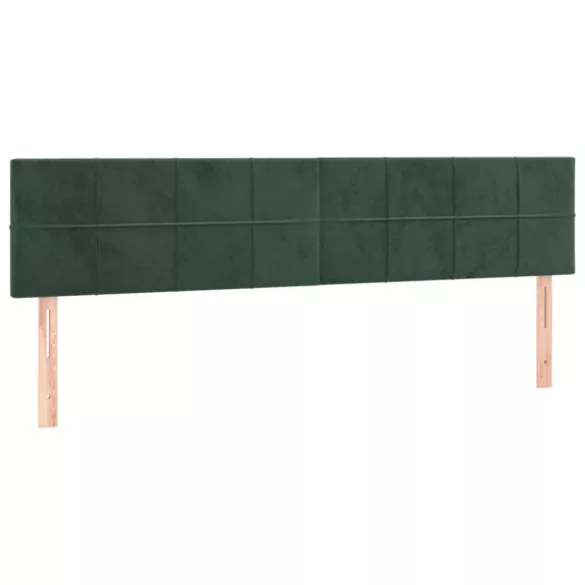 sötétzöld bársony rugós ágy matraccal 120x190 cm
