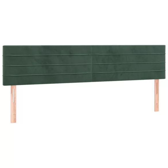 sötétzöld bársony rugós ágy matraccal 120x190 cm