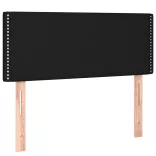 fekete szövet rugós és LED-es ágy matraccal 120x190 cm