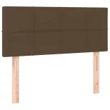 barna szövet rugós és LED-es ágy matraccal 120x190 cm