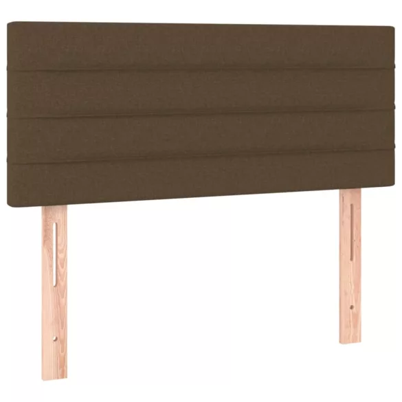 barna szövet rugós és LED-es ágy matraccal 120x190 cm