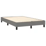 sötétszürke szövet rugós és LED-es ágy matraccal 120x190 cm