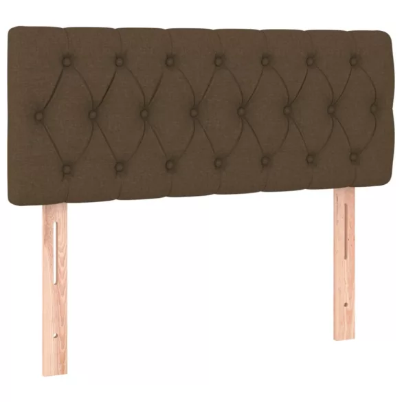 barna szövet rugós és LED-es ágy matraccal 120x190 cm