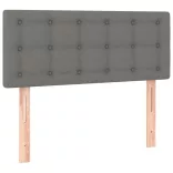 sötétszürke szövet rugós és LED-es ágy matraccal 120x190 cm
