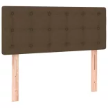 barna szövet rugós és LED-es ágy matraccal 120x190 cm