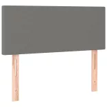 sötétszürke szövet rugós és LED-es ágy matraccal 120x190 cm