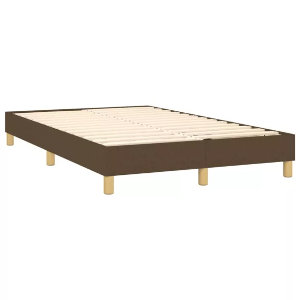 barna szövet rugós és LED-es ágy matraccal 120x190 cm