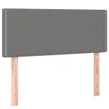 sötétszürke szövet rugós és LED-es ágy matraccal 120x190 cm