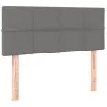 sötétszürke szövet rugós és LED-es ágy matraccal 120x190 cm