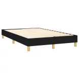 fekete szövet rugós és LED-es ágy matraccal 120x190 cm