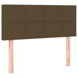 barna szövet rugós és LED-es ágy matraccal 120x190 cm