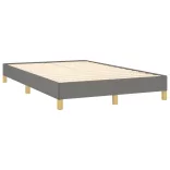 sötétszürke szövet rugós és LED-es ágy matraccal 120 x 190 cm