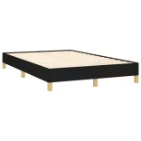 fekete szövet rugós és LED-es ágy matraccal 120 x 190 cm