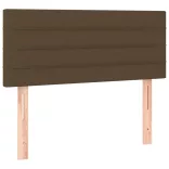 barna szövet rugós és LED-es ágy matraccal 120x190 cm