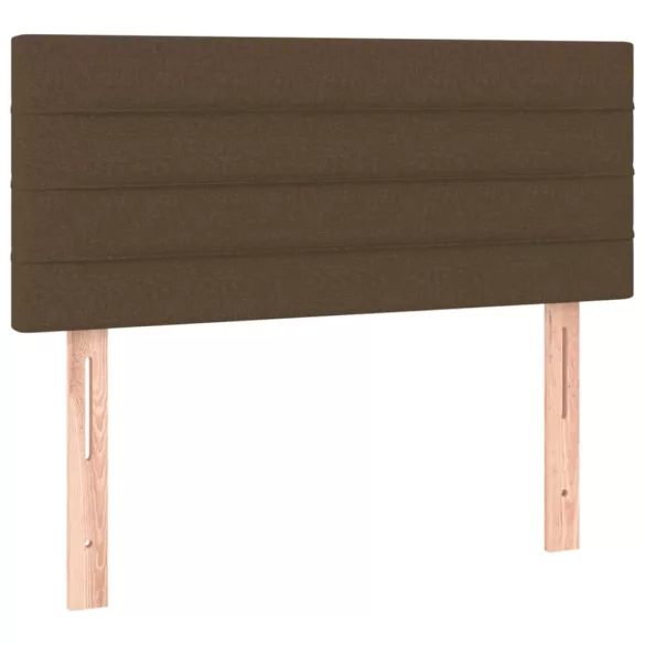 barna szövet rugós és LED-es ágy matraccal 120x190 cm