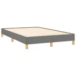 sötétszürke szövet rugós és LED-es ágy matraccal 120x190 cm