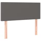 szürke műbőr rugós és LED-es ágy matraccal 120x190 cm