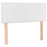 fehér műbőr rugós és LED-es ágy matraccal 120x190 cm