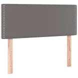 szürke műbőr rugós és LED-es ágy matraccal 120x190 cm