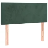sötétzöld bársony rugós és LED-es ágy matraccal 120x190 cm