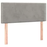 világosszürke bársony rugós és LED-es ágy matraccal 120x190 cm