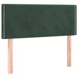 sötétzöld bársony rugós és LED-es ágy matraccal 120x190 cm