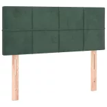 sötétzöld bársony rugós és LED-es ágy matraccal 120x190 cm